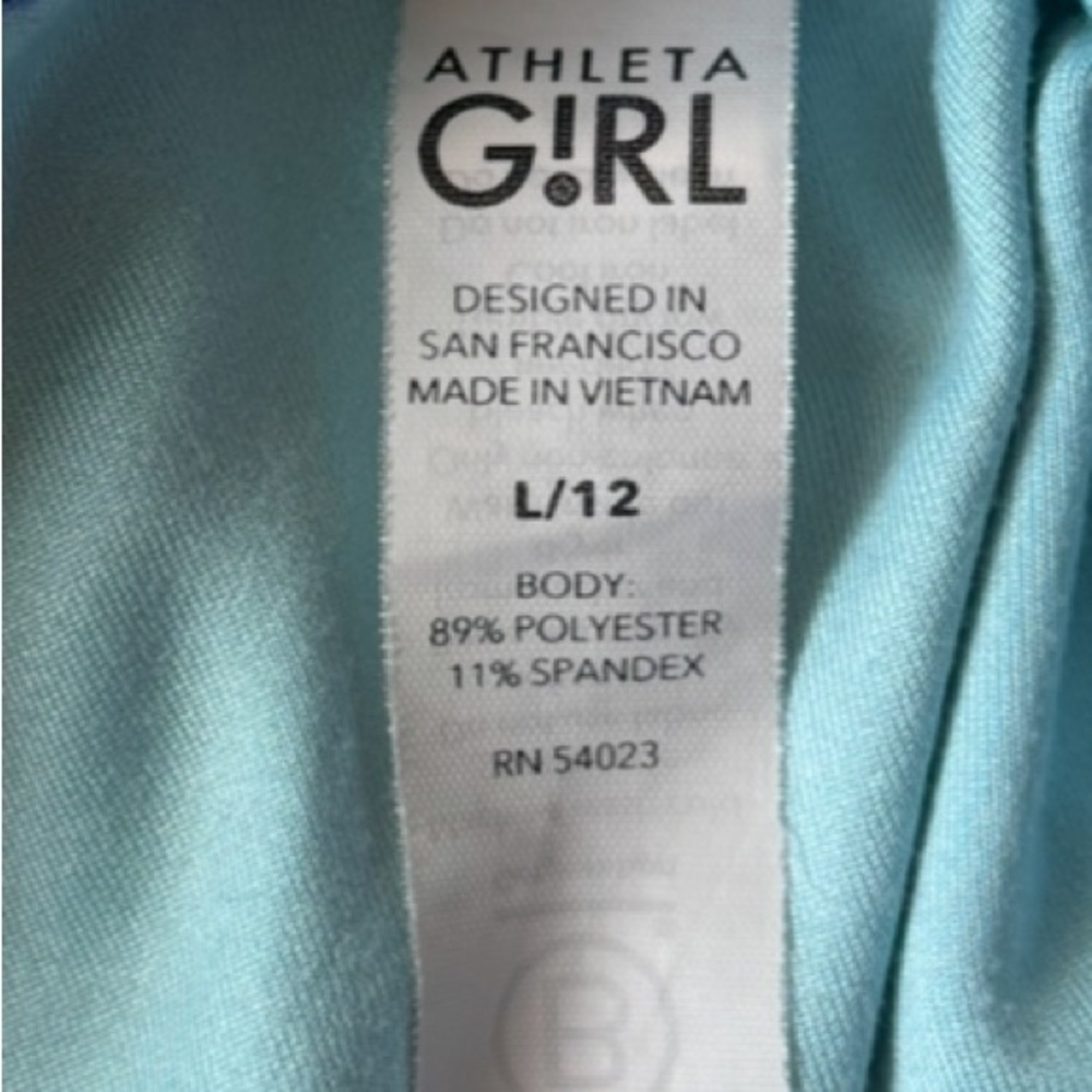 Athleta Girl “Love Proudly” Tie-Dye Girl’s Capri Leggings Size Large (12) - Picture 4 of 8
